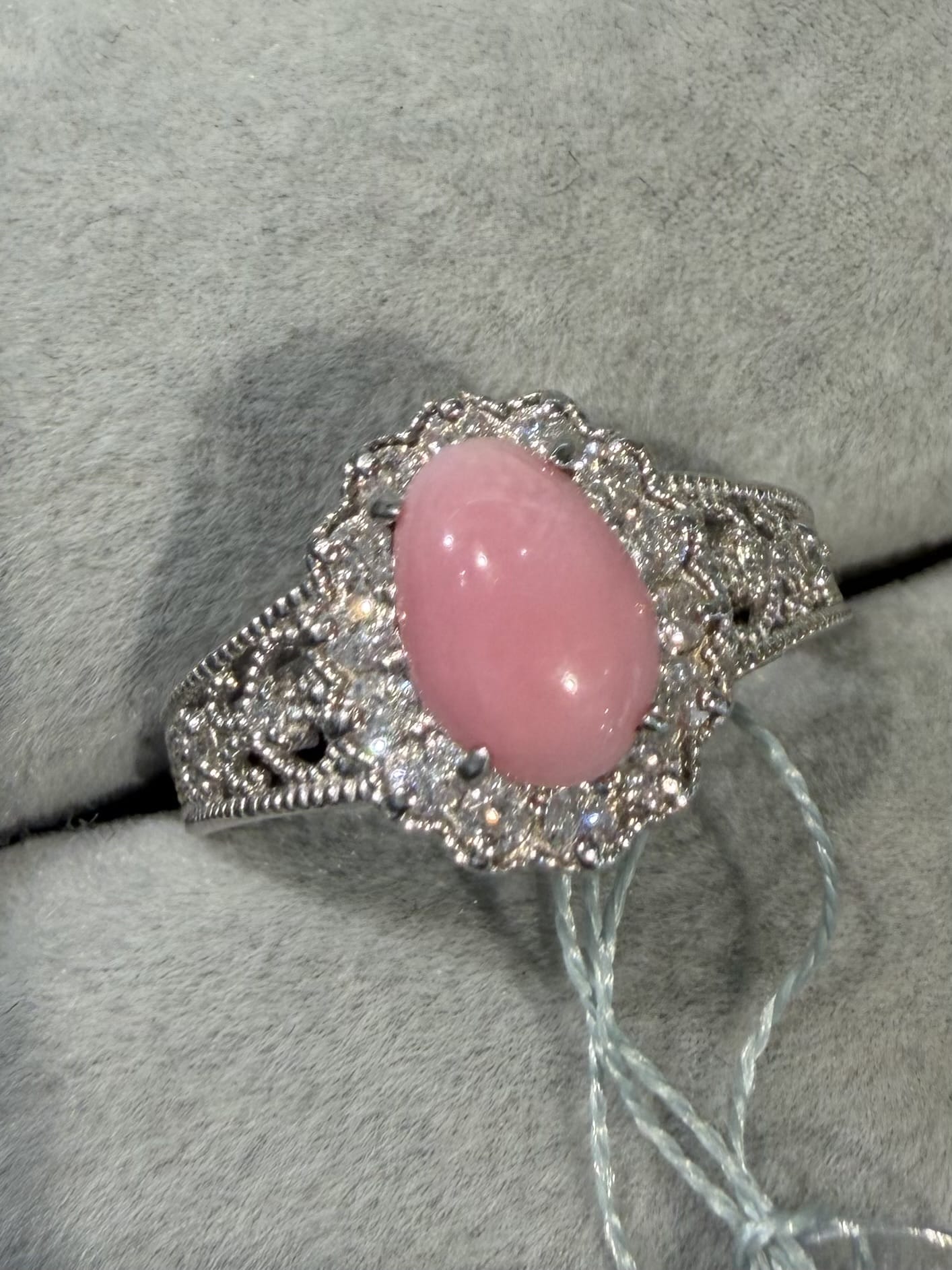 Luxury Promise Conch Pearl Diamond Ring in Pt900 / CP1.7ct / D0.3ct 0010 JJC0959