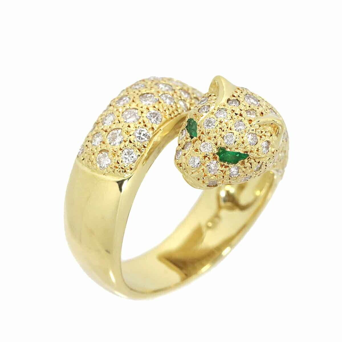 Luxury Promise Diamond 1.63ct Emerald Ring 18K YG Yellow Gold 750 6.75(US) LP90188415 ASC4033