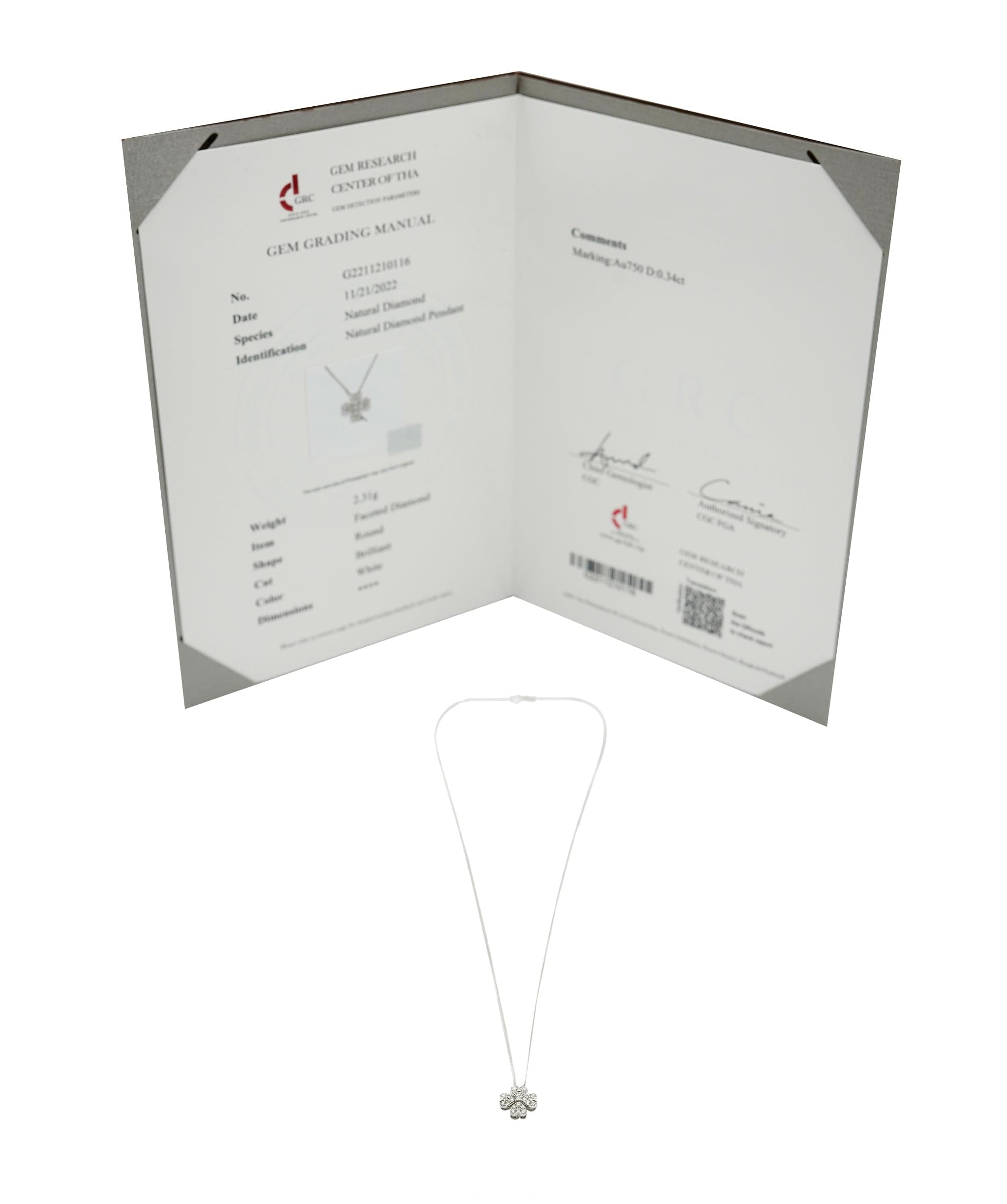Luxury Promise Diamond clover pendant necklace AHC1479