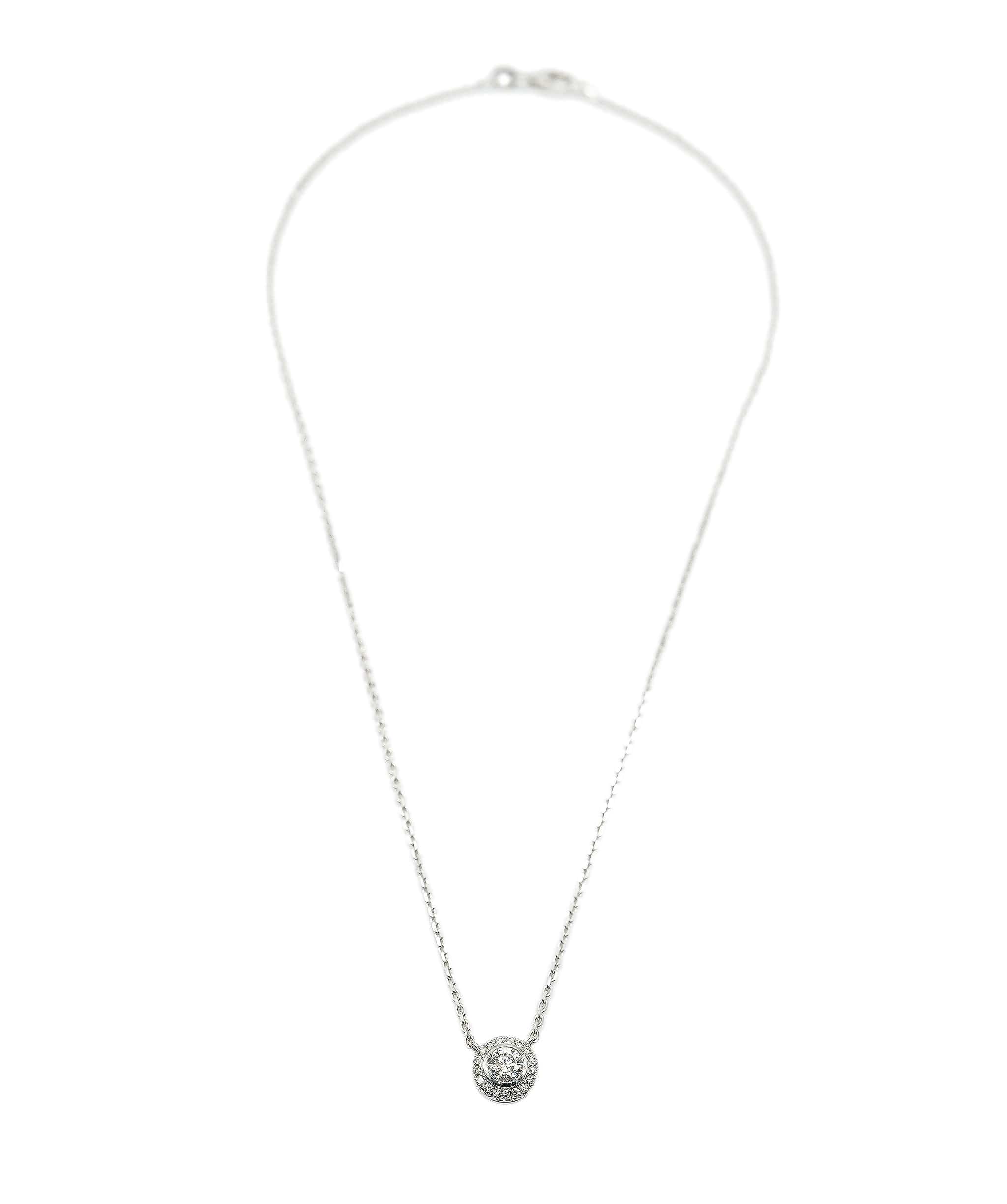 Luxury Promise Diamond halo pendant necklace (0.65ct total) AHC1482