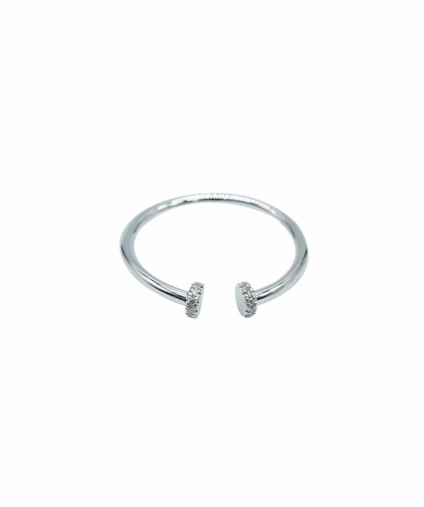 Luxury Promise Diamond torc ring 18K White  Gold AHC1661