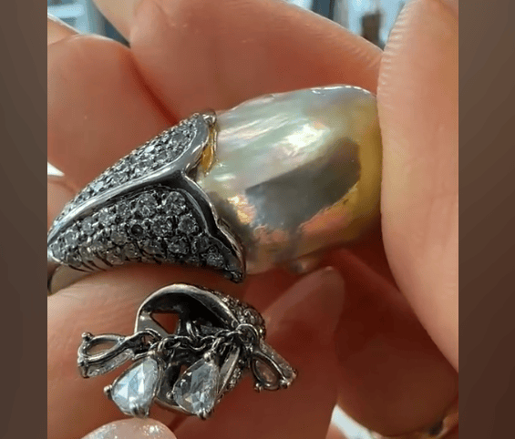 Luxury Promise K14 Pearl Ring 13.2g 26-36488-0