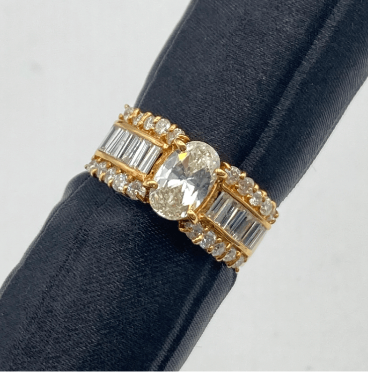 Luxury Promise K18 Diamond Ring, D1.01, 5.2g US 6.5 55226