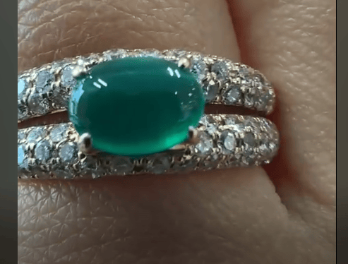 Luxury Promise K18 Emerald Cat's Eye Ring EM 0.66 DA 0.74 Cat's Eye 5.3g GR
J-SO 26-5005-0