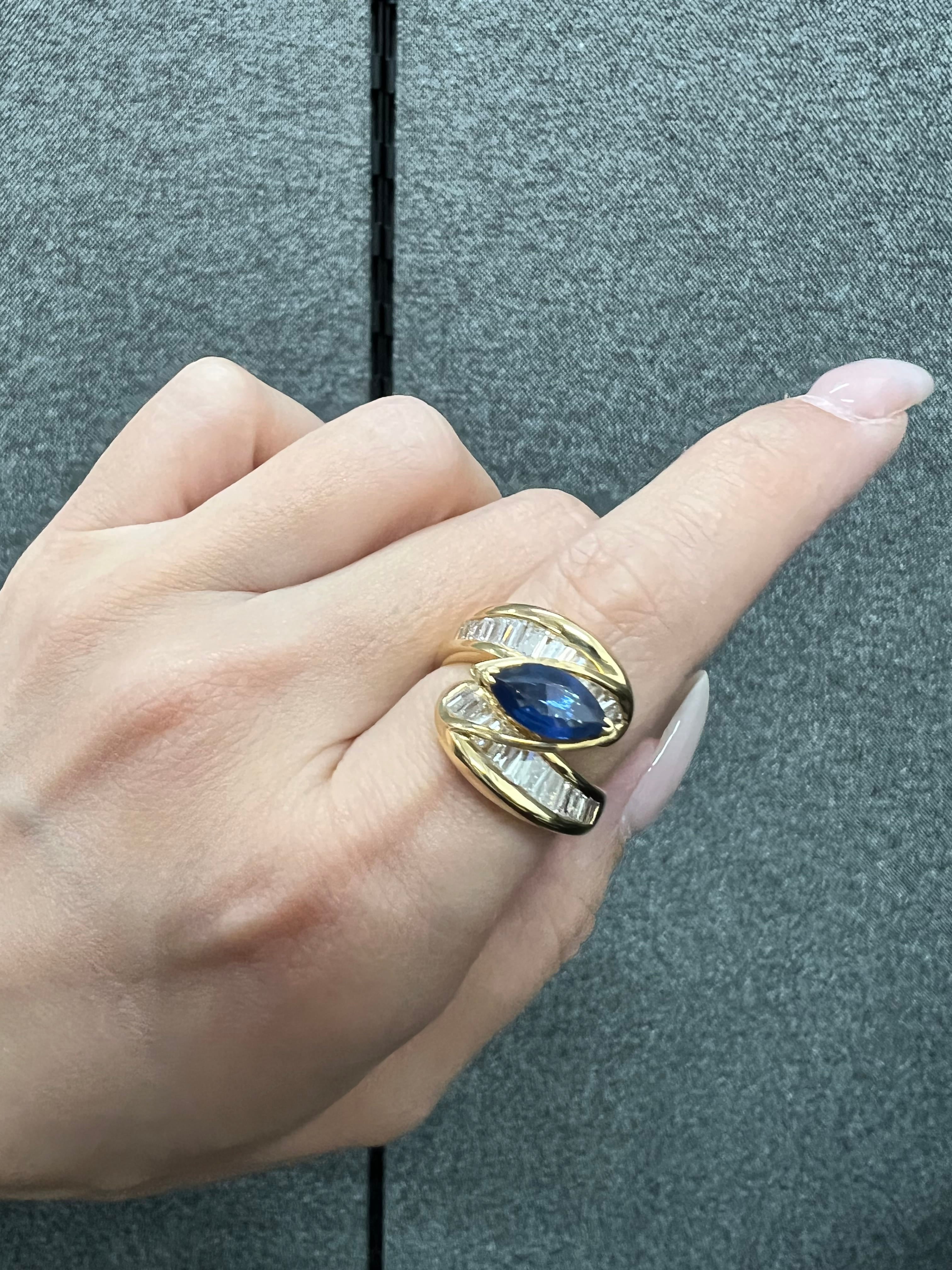 Luxury Promise K18 INT. CORN FLWR. Sapphire RING CX8744