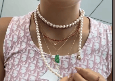 Luxury Promise K18 Pearl Necklace, Tasaki, PL 7-7.5mm, DA 0.04, 64.8g, Box 26-27206-0