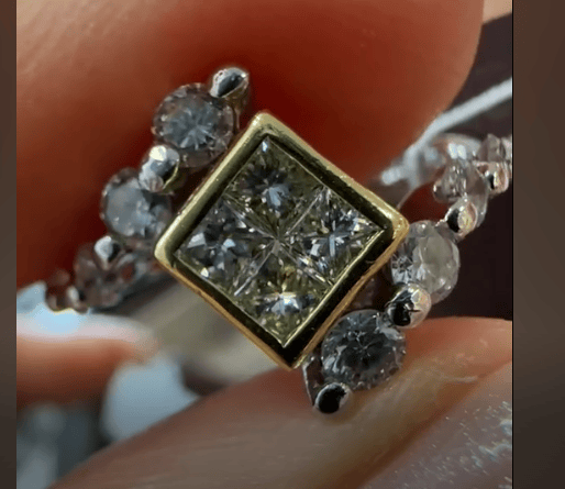 Luxury Promise K18/PT900 Diamond Ring DA 1.03 5.5g 26-33963-0