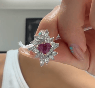 Luxury Promise K18 Unheated Padparadscha Ring JQT61301B187