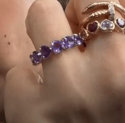 Luxury Promise K18WG Amethyst Ring AM 2.50 2.7g 26-19988-0