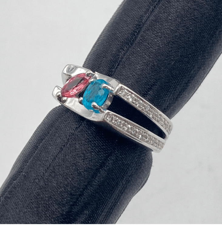 Luxury Promise K18WG Paraiba Ring PTL0.382 PA0.216 D0.13 5.2g NGL US 5.5 55210