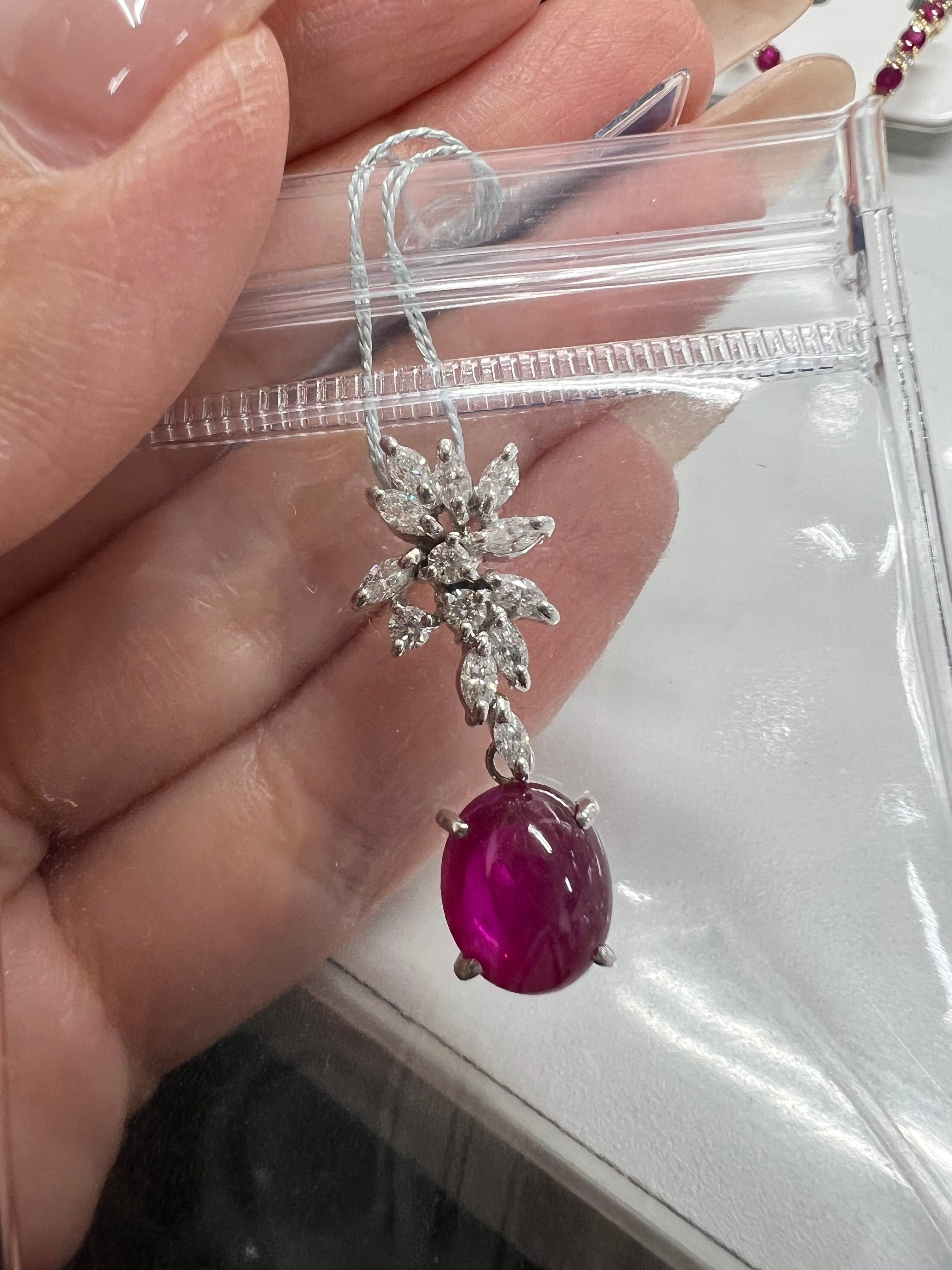 Luxury Promise K18WG Ruby PENDANT TOP AE8112