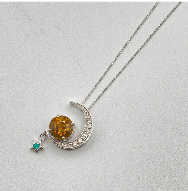 Luxury Promise K18WG Sphene Penneck SF3.39 PRT0.03 D0.20 5.8g 55742