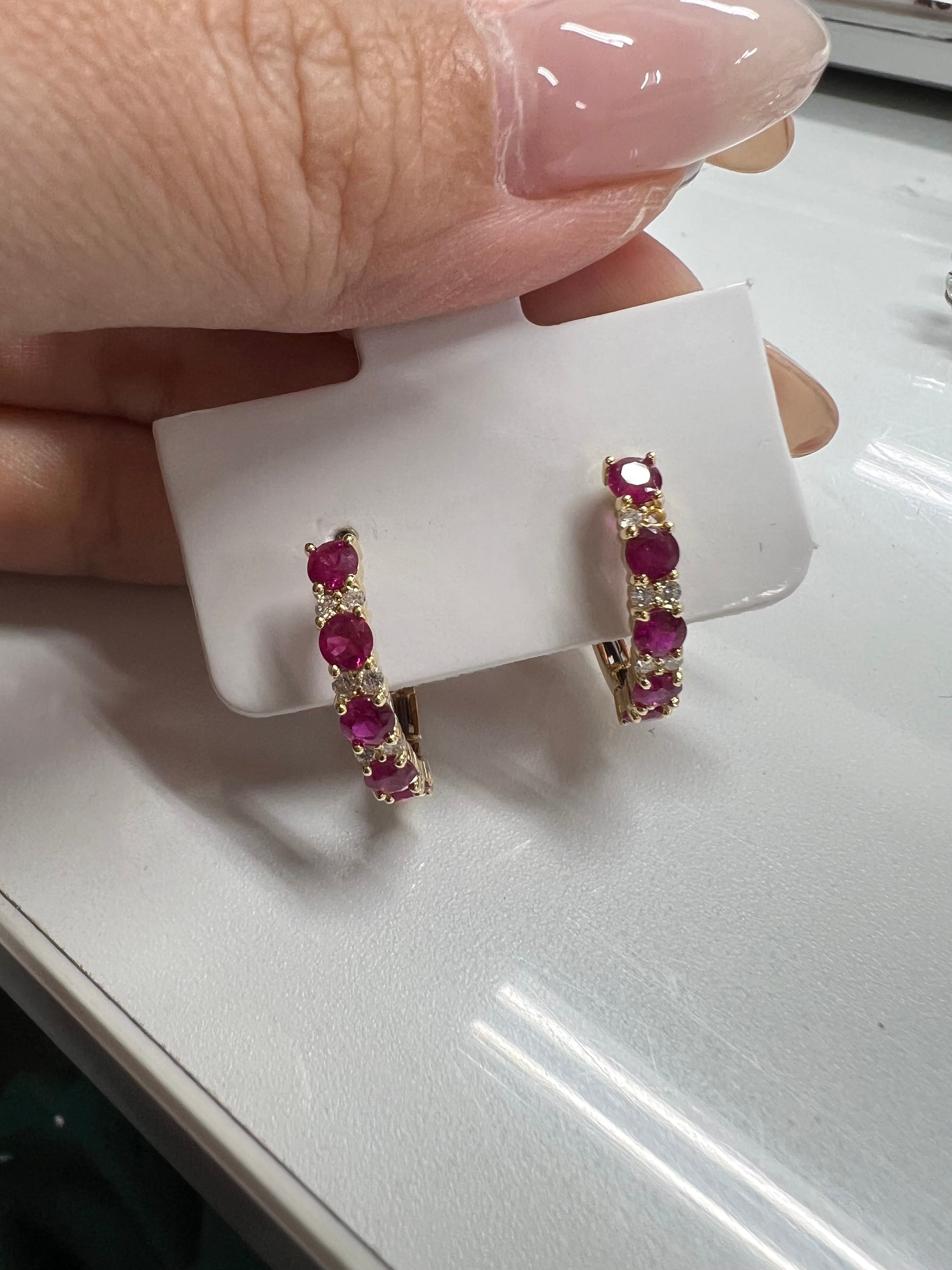 Luxury Promise K18YG Ruby PIERCE E0492-1