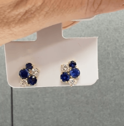 Luxury Promise K18YG SAPP PIERCE E0489-2