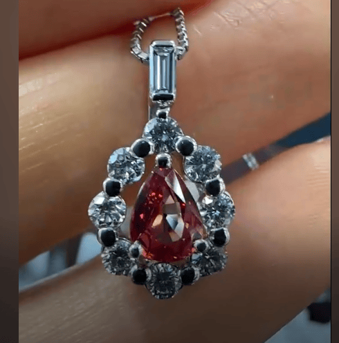 Luxury Promise PT850/900 Paparadscha S Necklace PA 0.77 DA 0.62 6.0g Others Normal E 26-36563-0