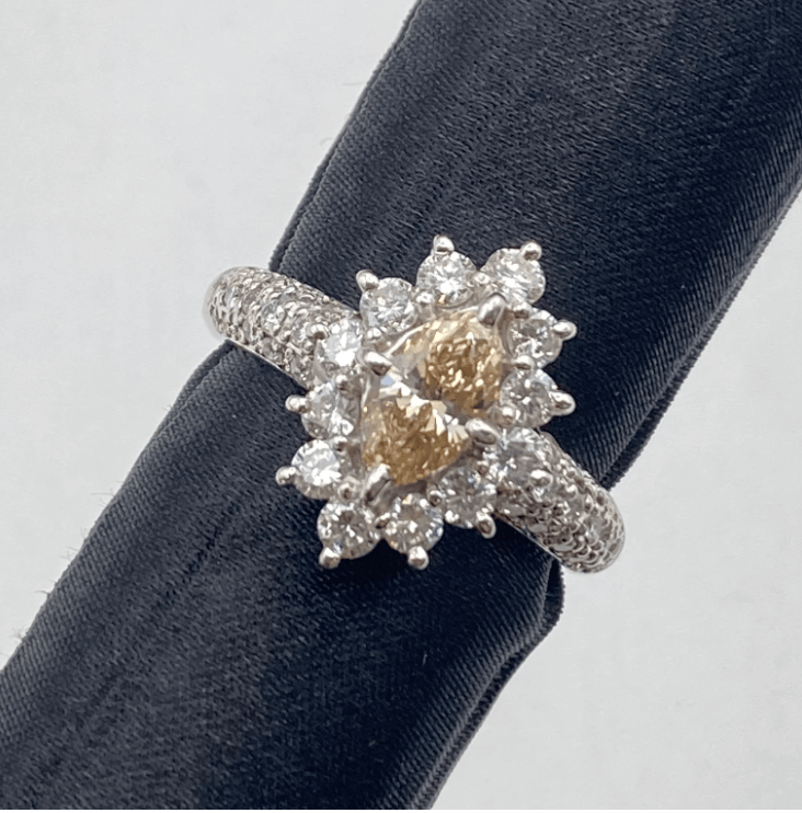 Luxury Promise Pt900 Diamond Ring D0.882 D1.00 8.4g US 8 55504 part 2