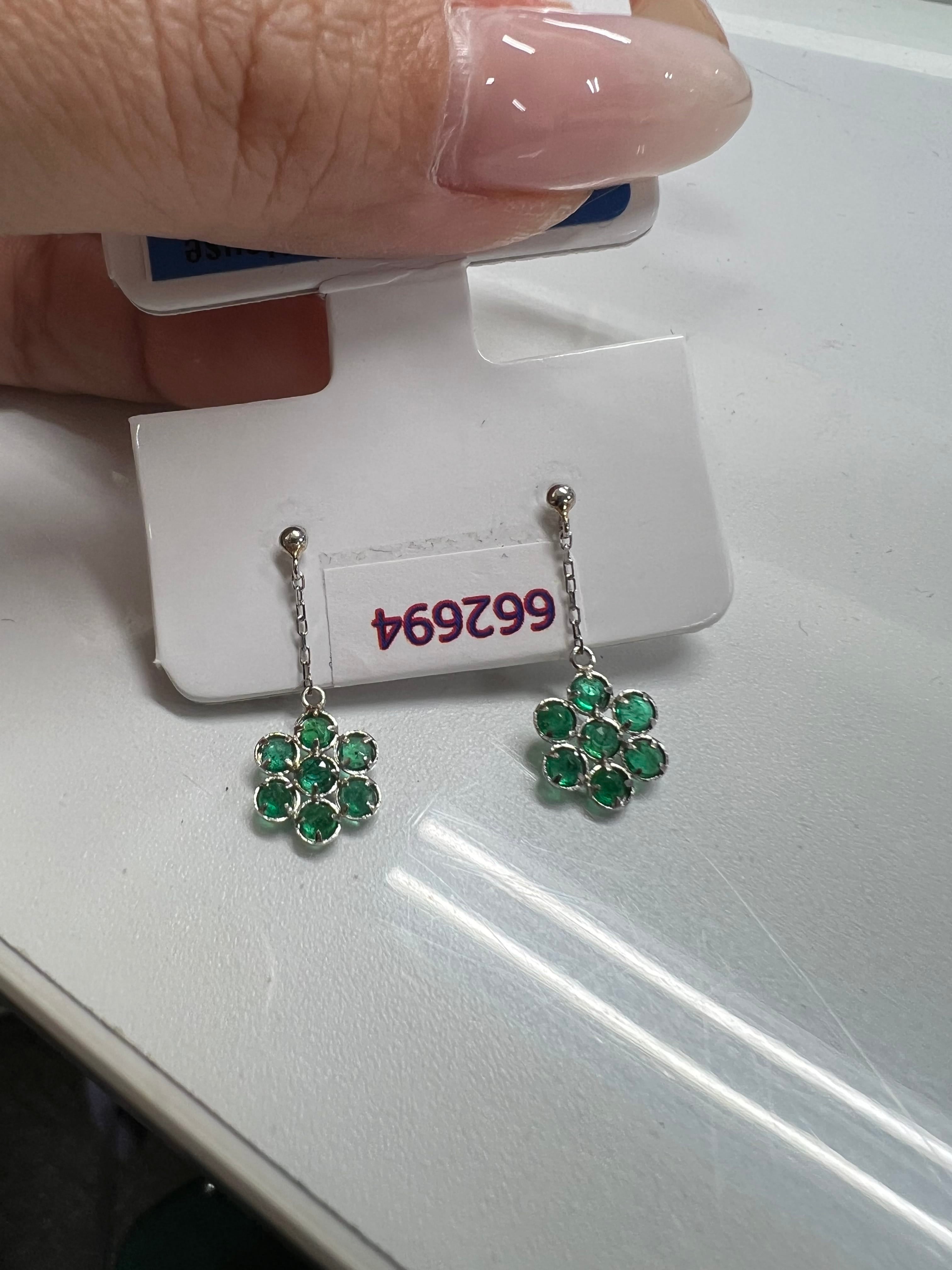 Luxury Promise PT900 Emerald Piecre AE7883-4