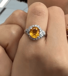 Luxury Promise PT900 Golden SA Ring GSA 1.93 DA 0.29 5.4g Center socket 26-22217-0