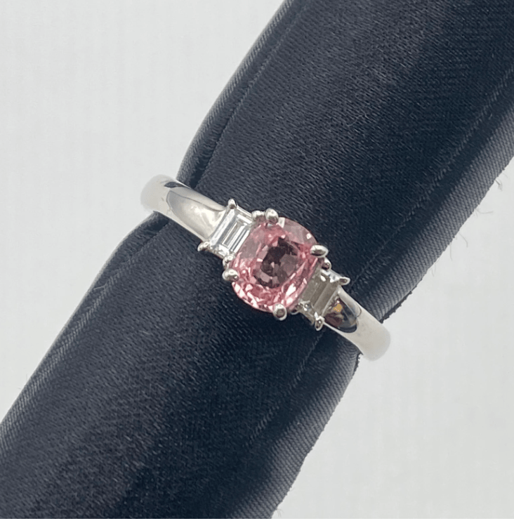 Luxury Promise Pt900 Paparacha S Ring NoHeat PPS0.78 D0.17 5g Medium Size US 7 55591