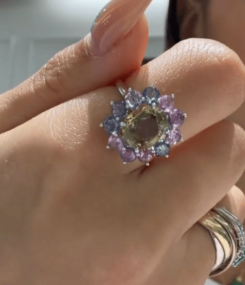 Luxury Promise PT900 Sapphire Ring H0610A549
