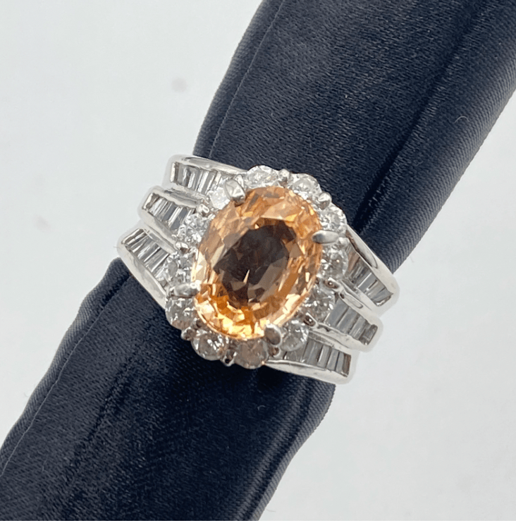 Luxury Promise Pt900 Sapphire Ring (Normal) S4.011 D1.6 16g Medium US 6 55556