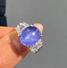 Luxury Promise Pt900 Star Sapphire Ring J0609VVBHQ