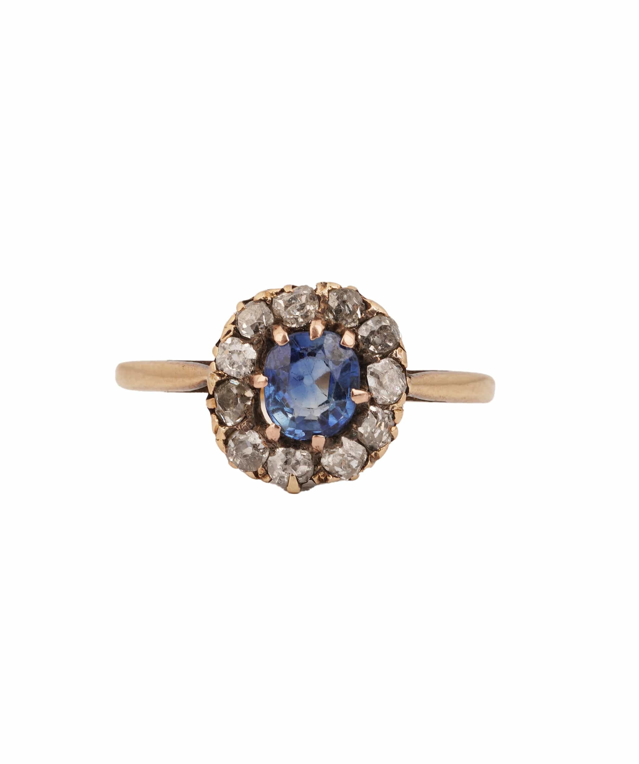Luxury Promise SAPPHIRE DIAMOND CLUSTER RING QK10