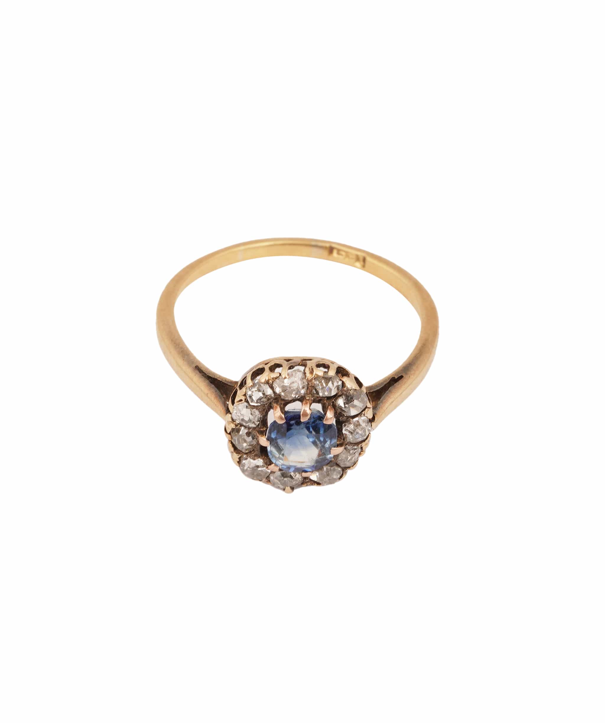 Luxury Promise SAPPHIRE DIAMOND CLUSTER RING QK10