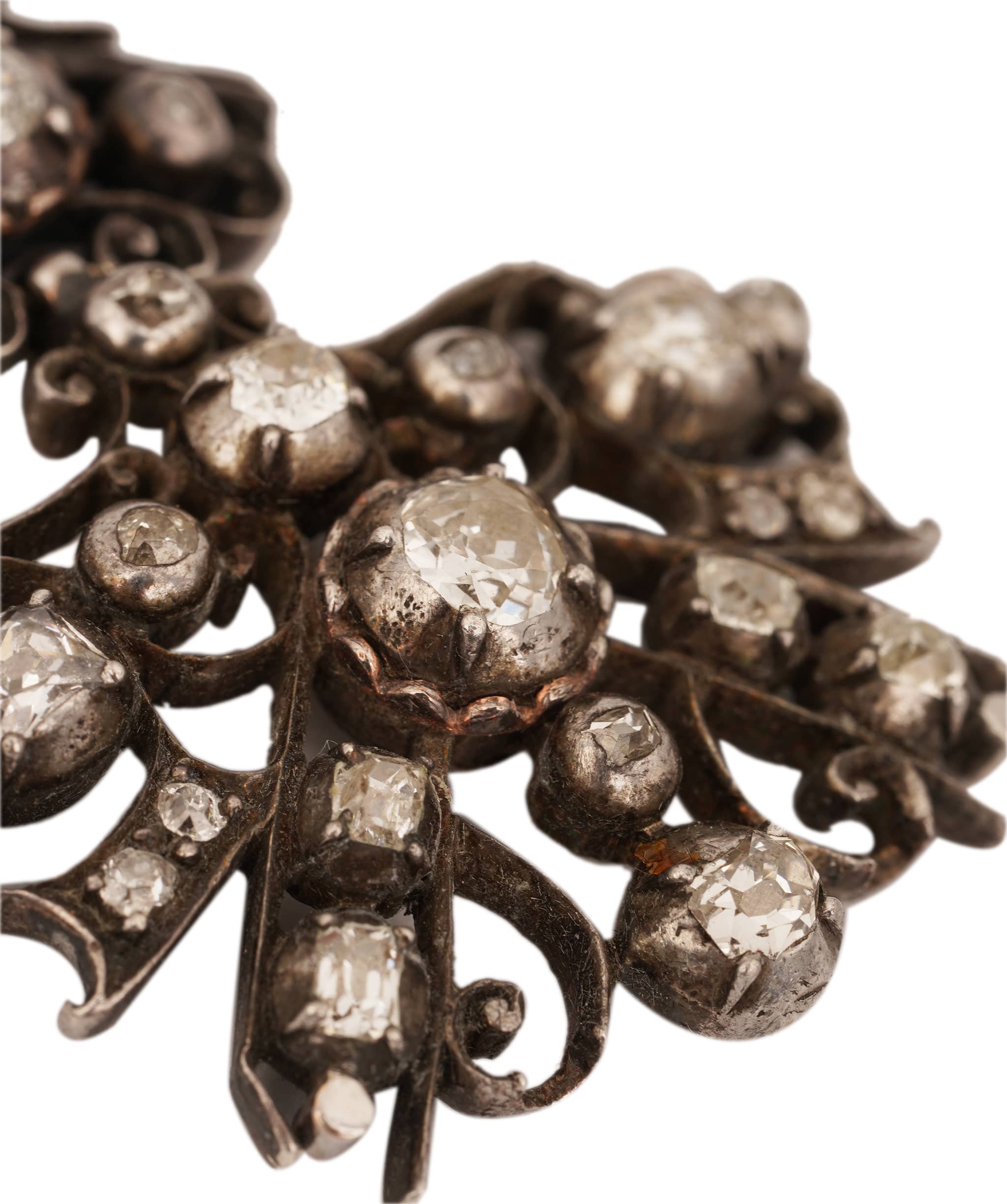 Luxury Promise SILVER DIAMOND CLUSTER PENDANT RJ4