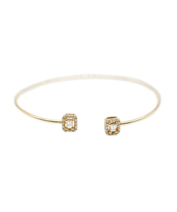 Luxury Promise Step-Cut diamond Torc bangle Rose gold ASC1915