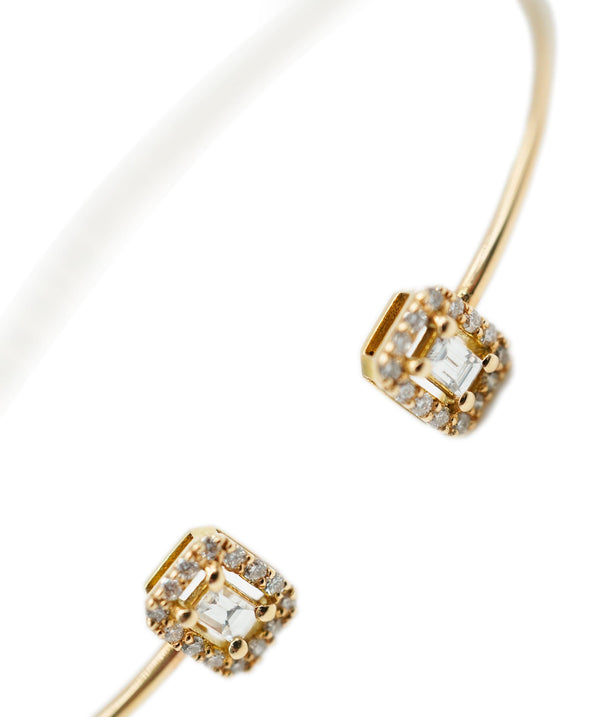 Luxury Promise Step-Cut diamond Torc bangle Rose gold ASC1915