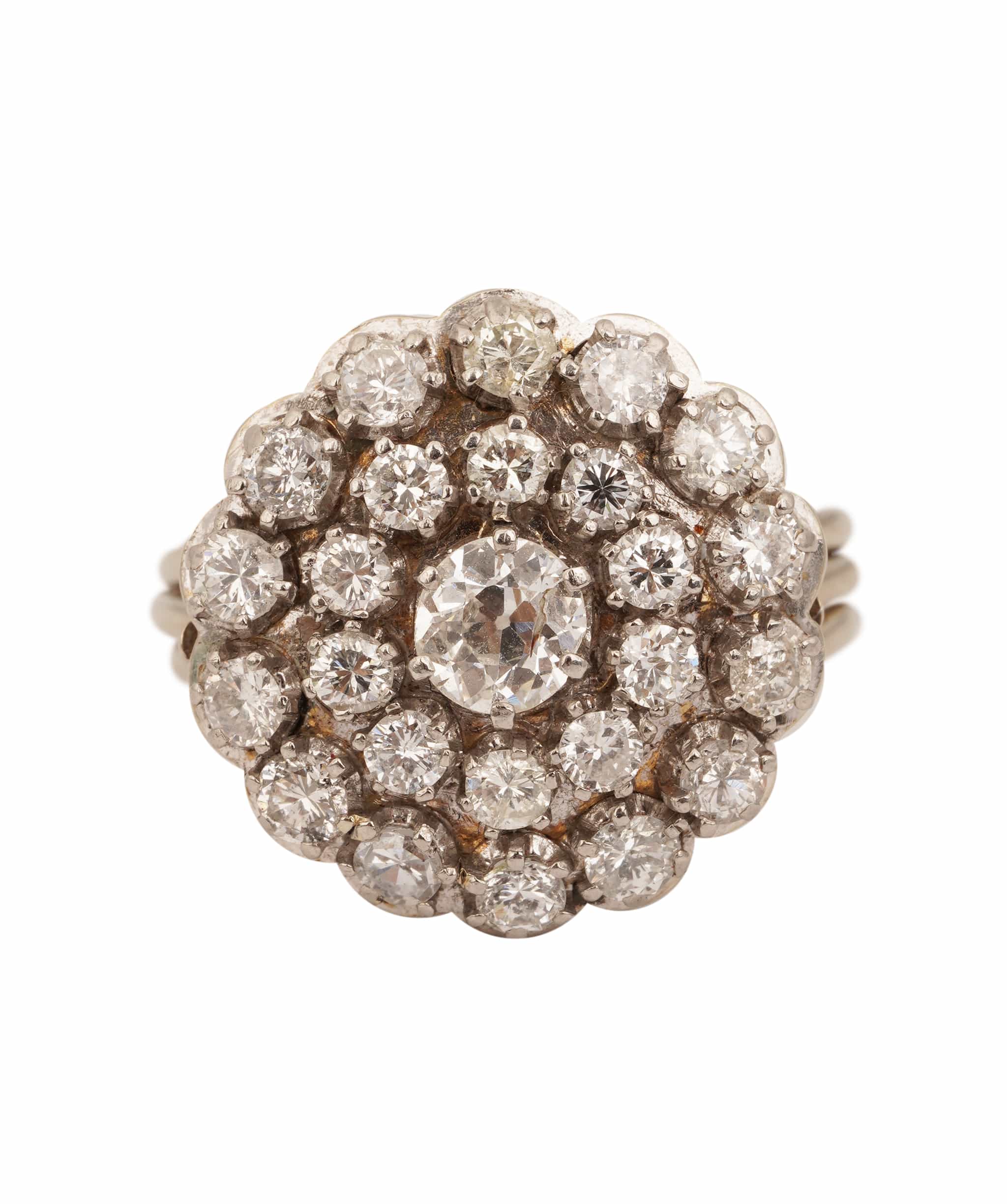 Luxury Promise WHITE GOLD CLUSTER RING QF11