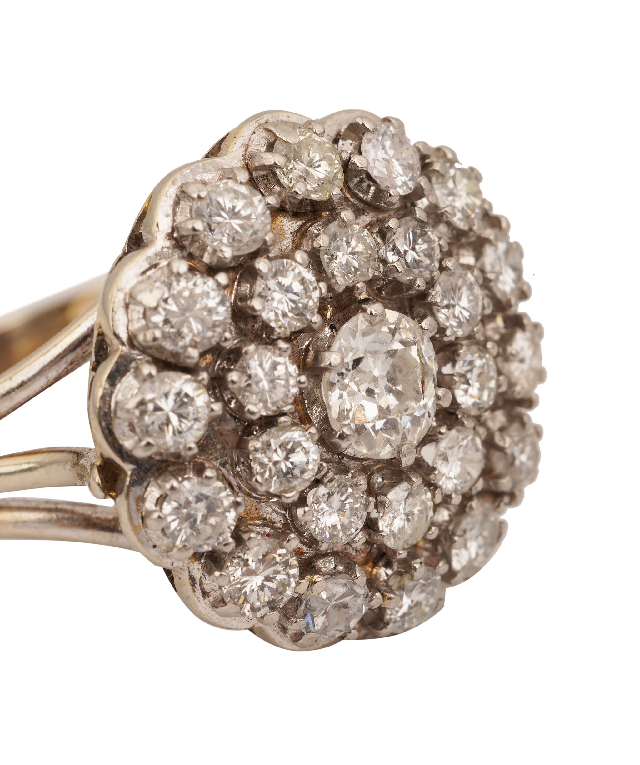 Luxury Promise WHITE GOLD CLUSTER RING QF11