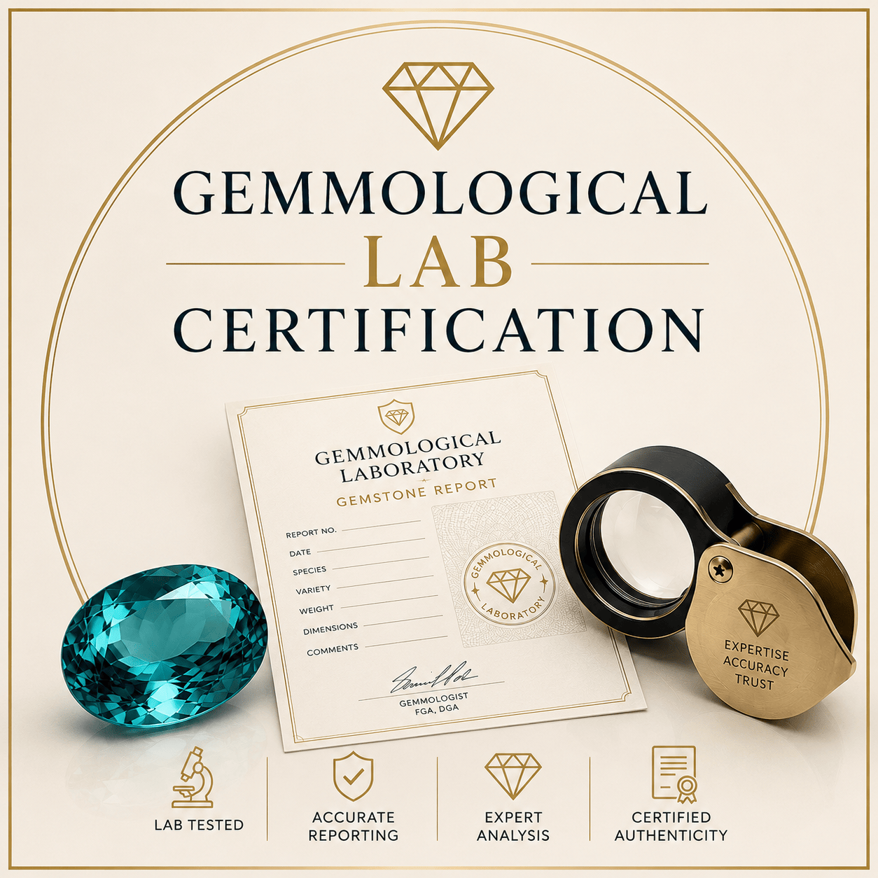 Luxury Promise Gemmological Lab Certification