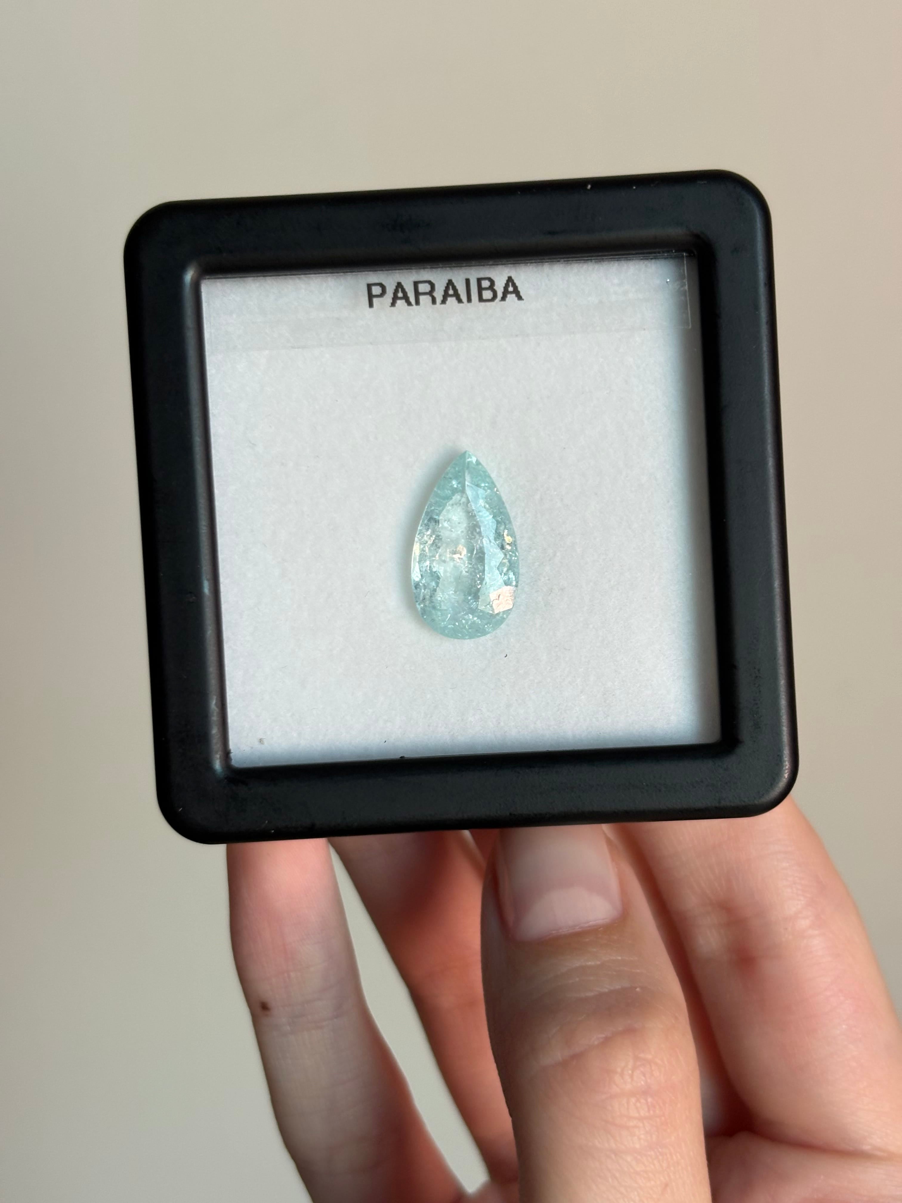 Luxury Promise 5.85ct Paraiba Pear DXBCD1729