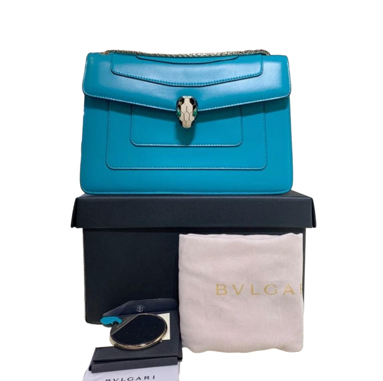 Luxury Promise Bulgari Serpenti Crossbody Blue Bag