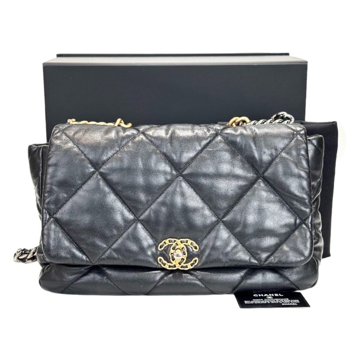Luxury Promise Chanel 19 Maxi Black Bag - Full Set
