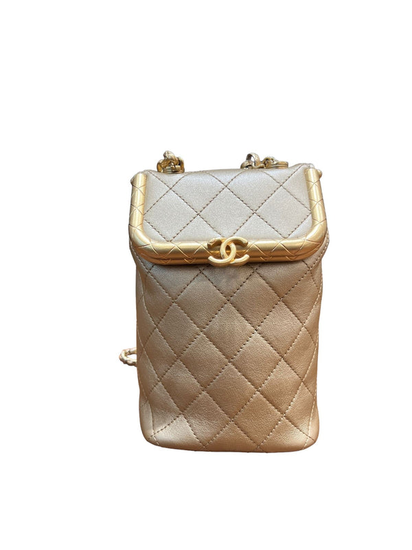 Luxury Promise Chanel All Over Gold Upright Bag
