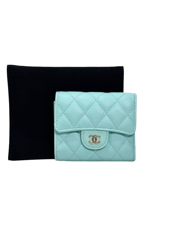 Luxury Promise Chanel Blue Short Classic Flap Wallet