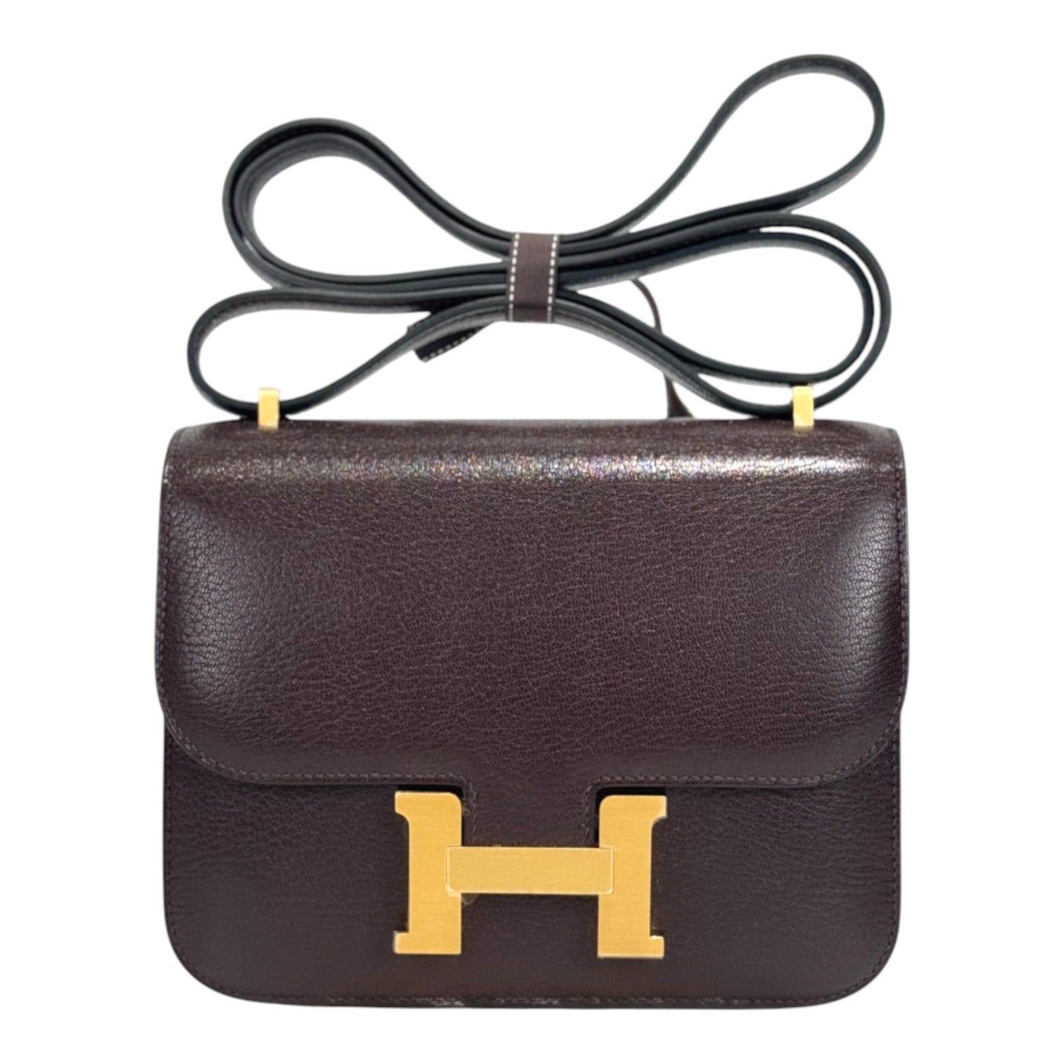 Luxury Promise Hermes Constance Bag Mini 0G Rouge Sellier Chevre Chamkila - New & Unused - K Stamp