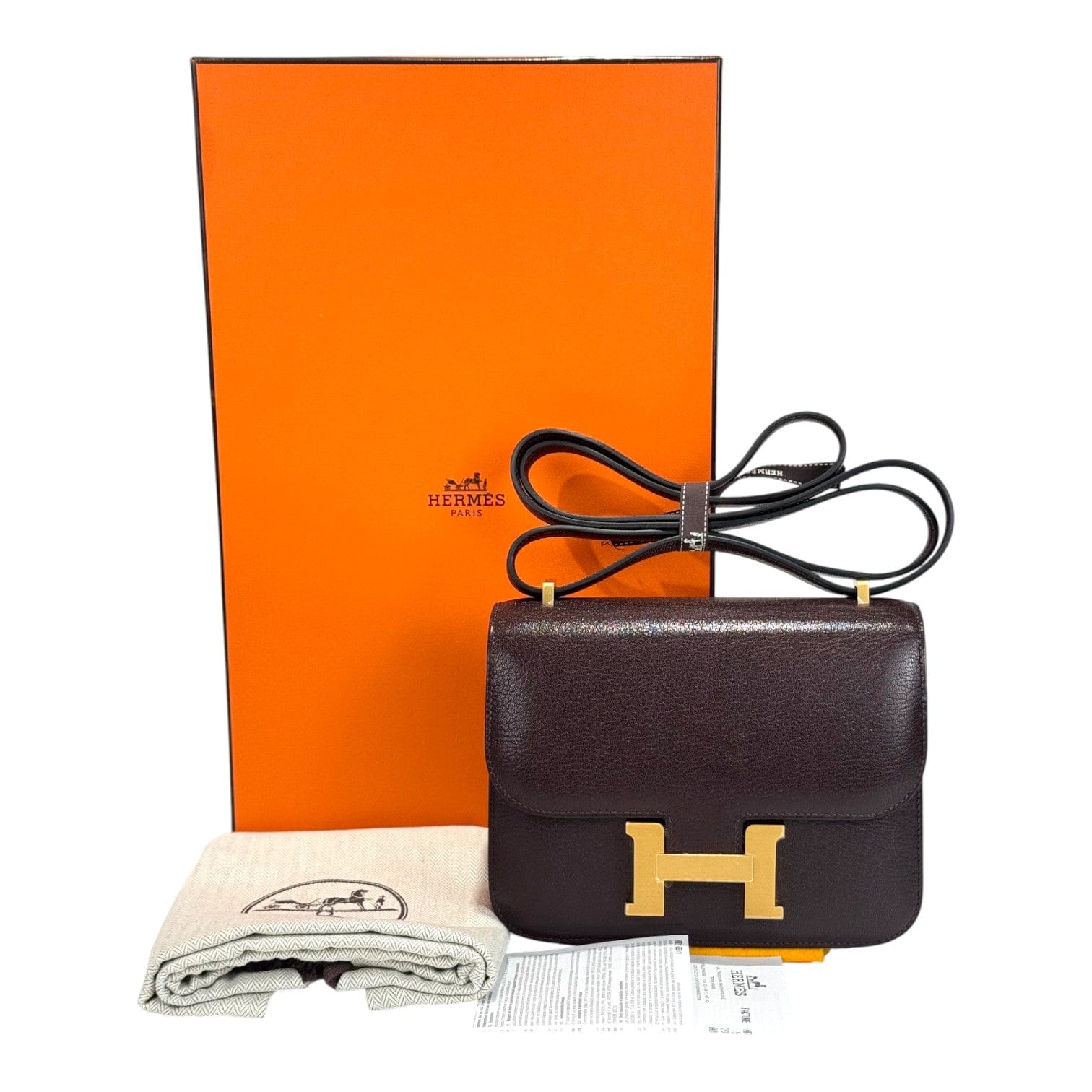 Luxury Promise Hermes Constance Bag Mini 0G Rouge Sellier Chevre Chamkila - New & Unused - K Stamp