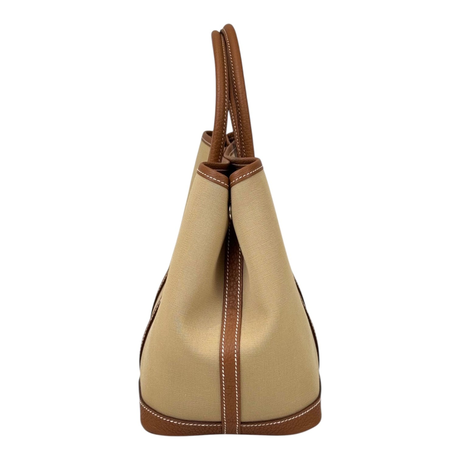 Luxury Promise Hermes Garden Party 30cm Bag Canvas Trench Gold