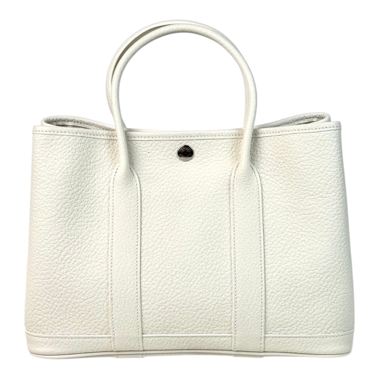 Luxury Promise Hermes Garden Party Bag 30cm White
