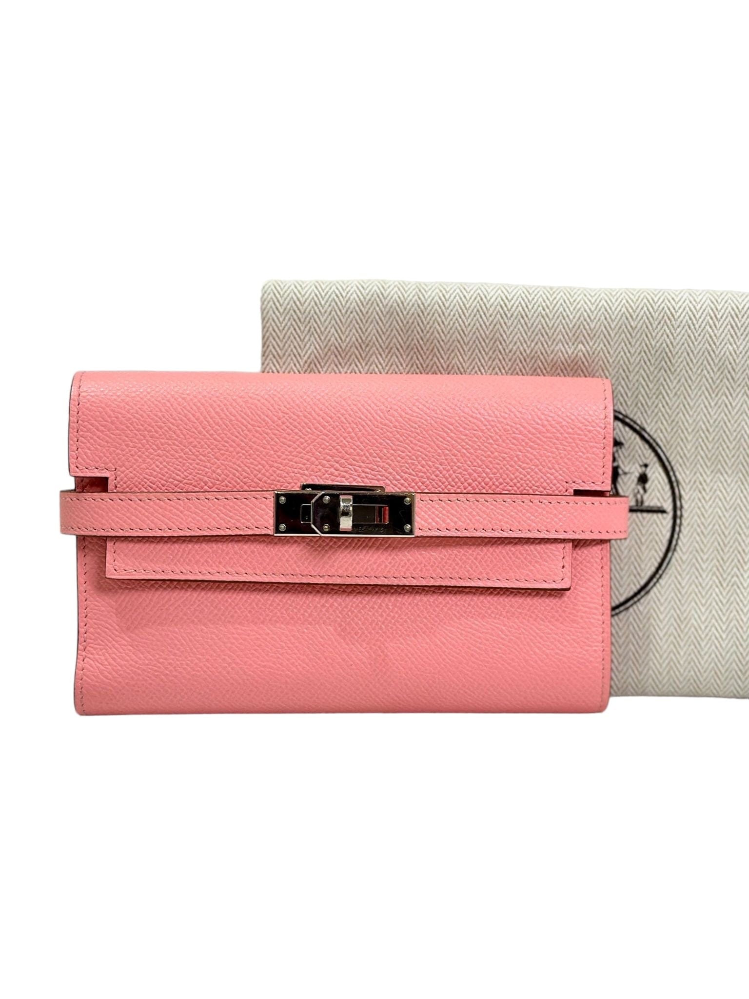 Luxury Promise Hermes Kelly Short Wallet in Pink