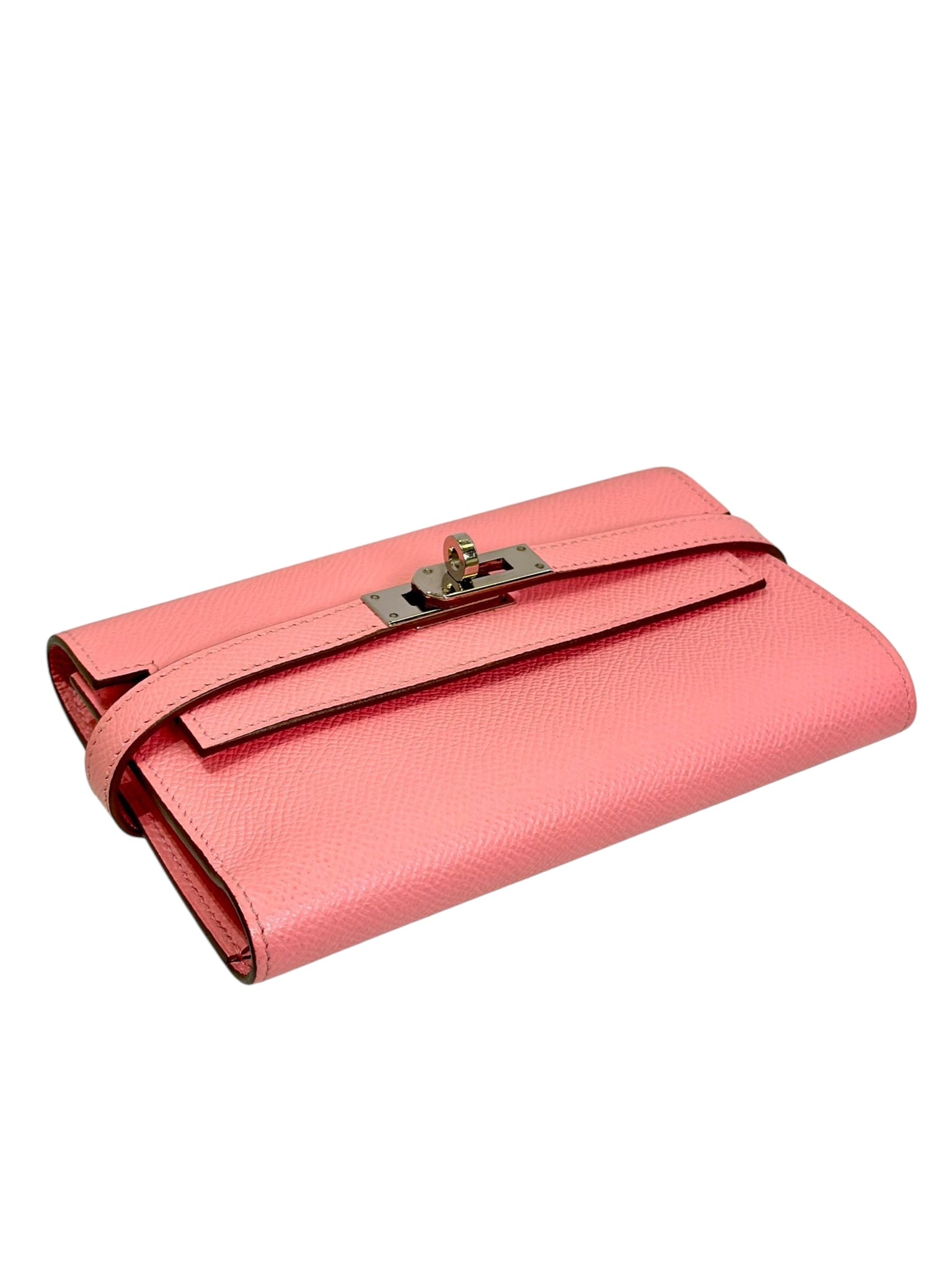 Luxury Promise Hermes Kelly Short Wallet in Pink