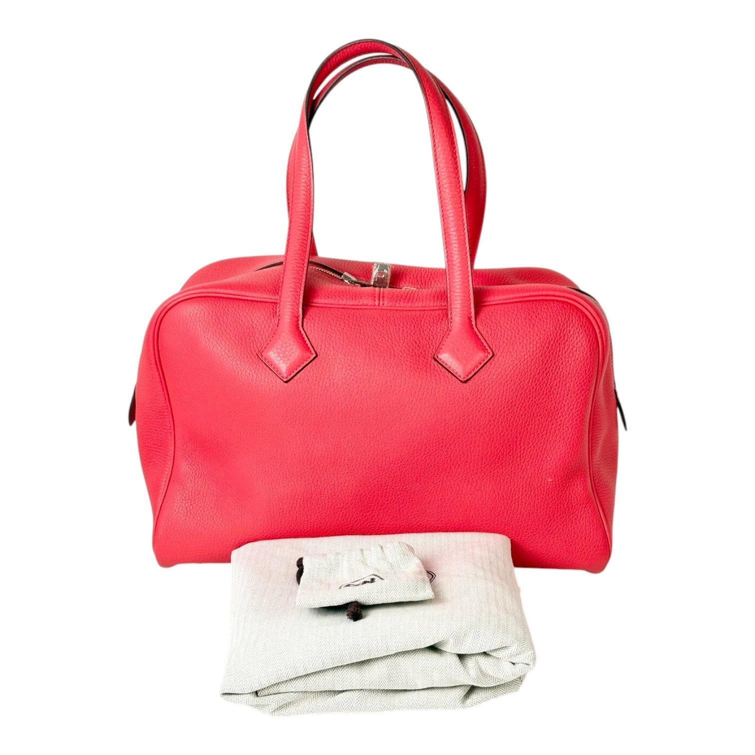 Luxury Promise Hermes Red Large Victoria Handbag