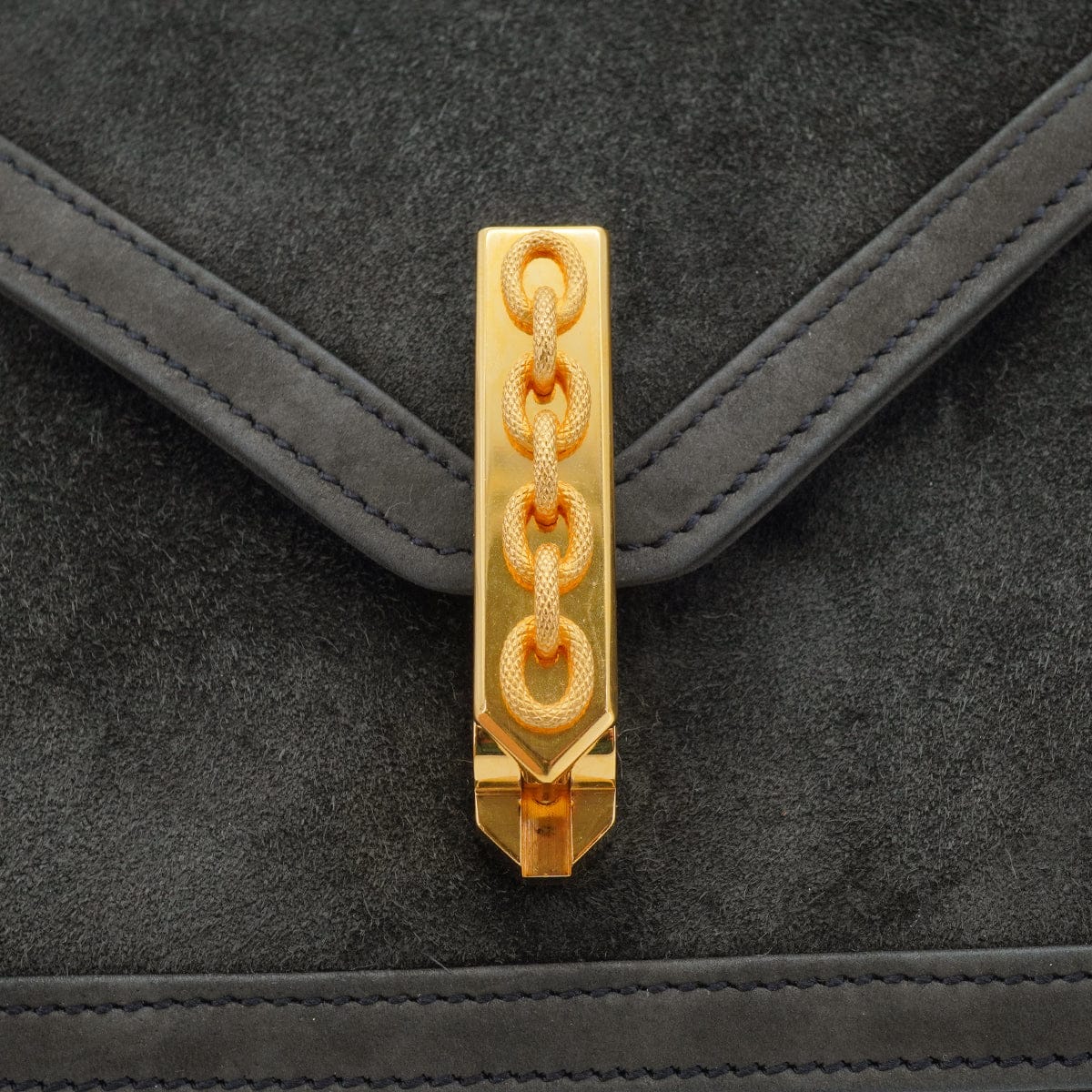 LUXURY PROMISE HERMES ALCAZAR DARK GRAY DOBLIS CHAIN SHOULDER BAG 1980 CIRCLE J GOLD HARDWARE 90334298