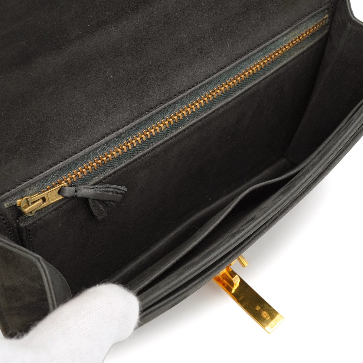 LUXURY PROMISE HERMES ALCAZAR DARK GRAY DOBLIS CHAIN SHOULDER BAG 1980 CIRCLE J GOLD HARDWARE 90334298