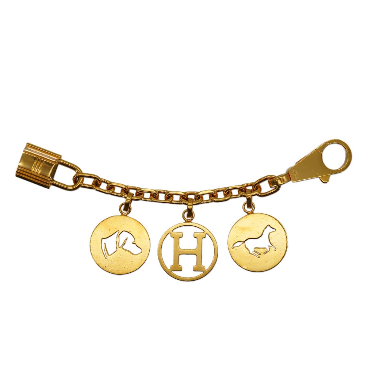 LUXURY PROMISE HERMES BAG CHARM AMULETTES 4 BRELOQUE GOLD HARDWARE 90343610