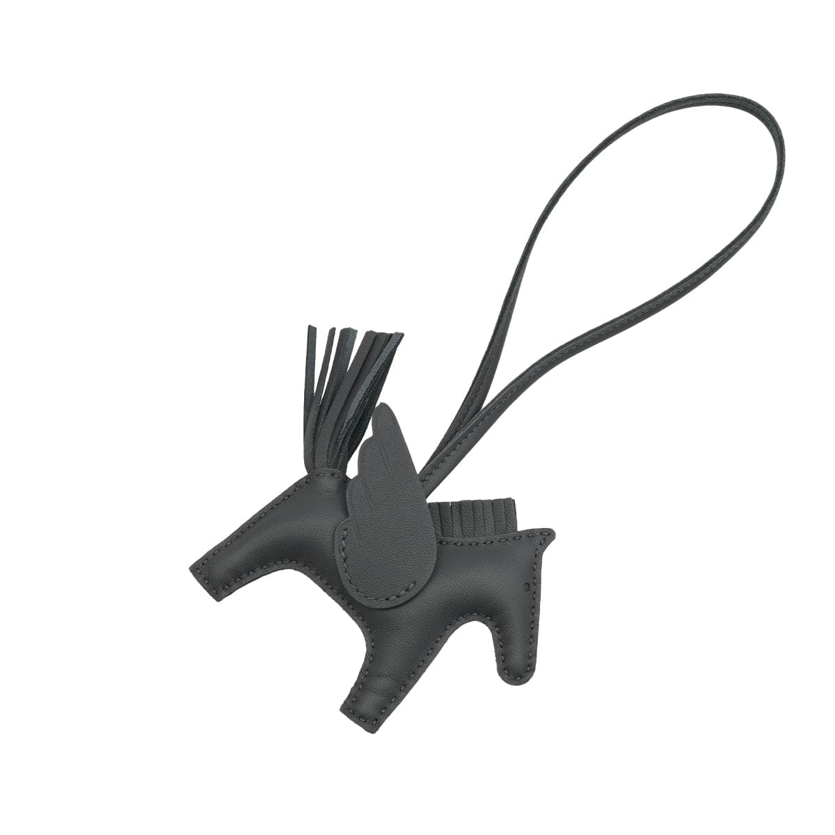 Luxury Promise HERMES BAG CHARM RODEO PEGASUS PM ARDOISE AGNEAU MILO W STAMP 90340908